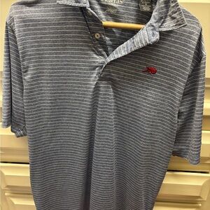 Perlis Blue Striped Men's Polo Shirt